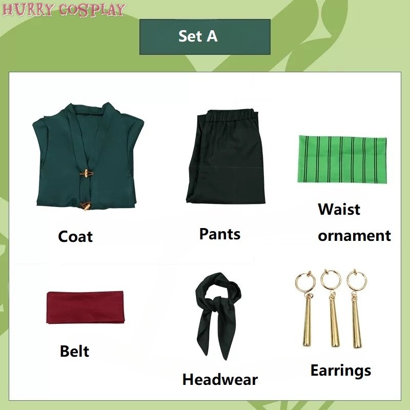 Anime Cosplay,One Piece,One Piece Zoro cosplay costume